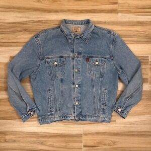 Anaconda Jeans & Jackets Mens XL Denim Trucker Jacket Light Wash Vintage Style